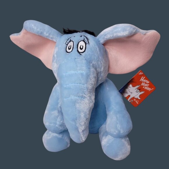 Dr. Seuss Horton Hears a Who Kohls Cares Plush Blue Elephant 13 in Retired - Picture 1 of 5
